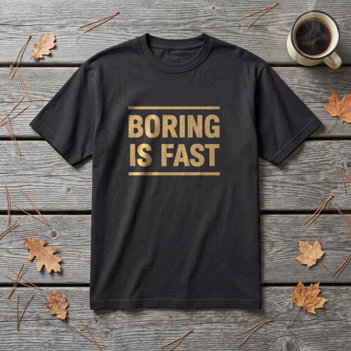 O5 Gear Boring Is Fast tee in Black