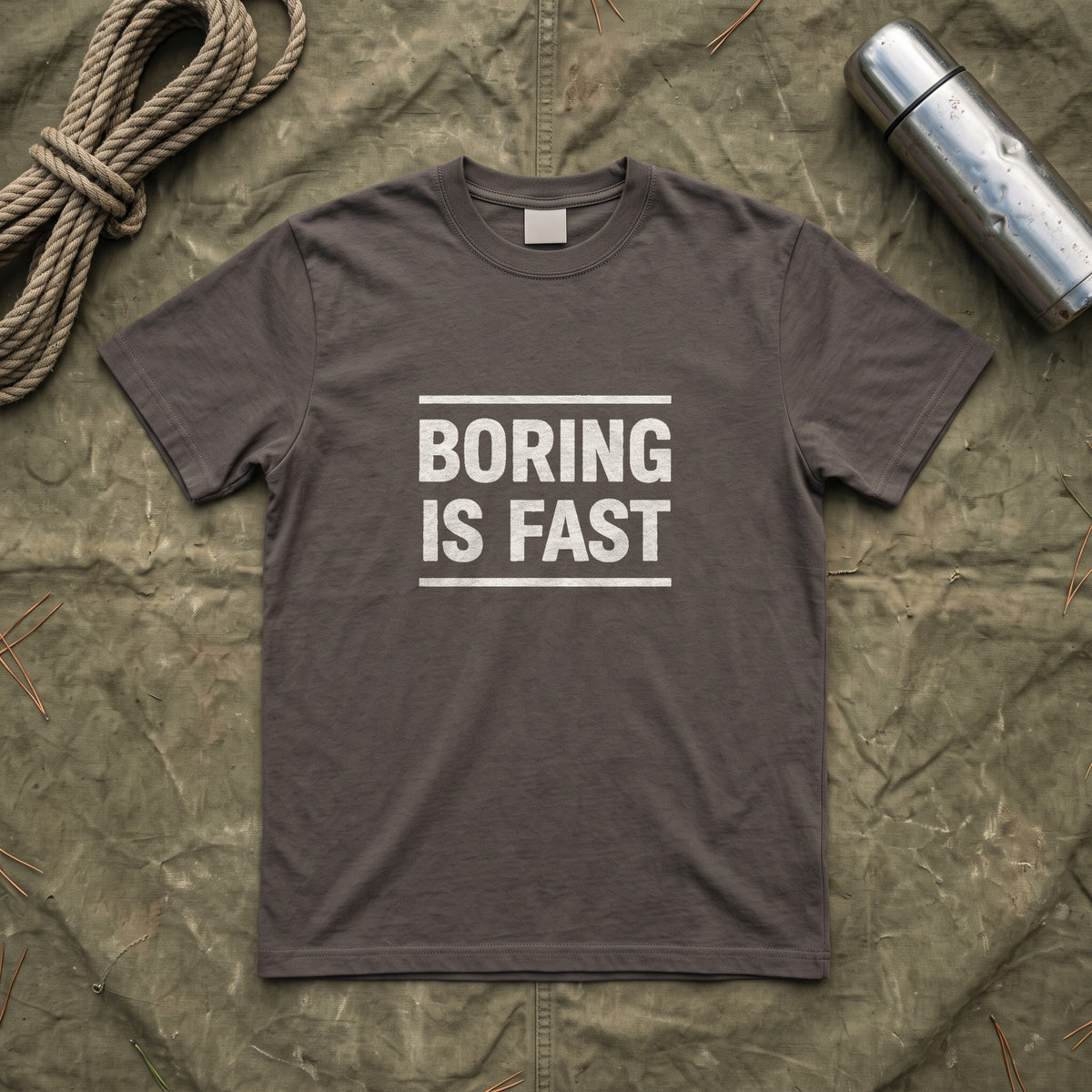 O5 Gear Boring Is Fast tee in Pepper