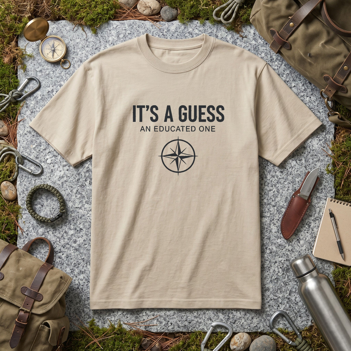 O5 Gear Educated Guess tee in Khaki